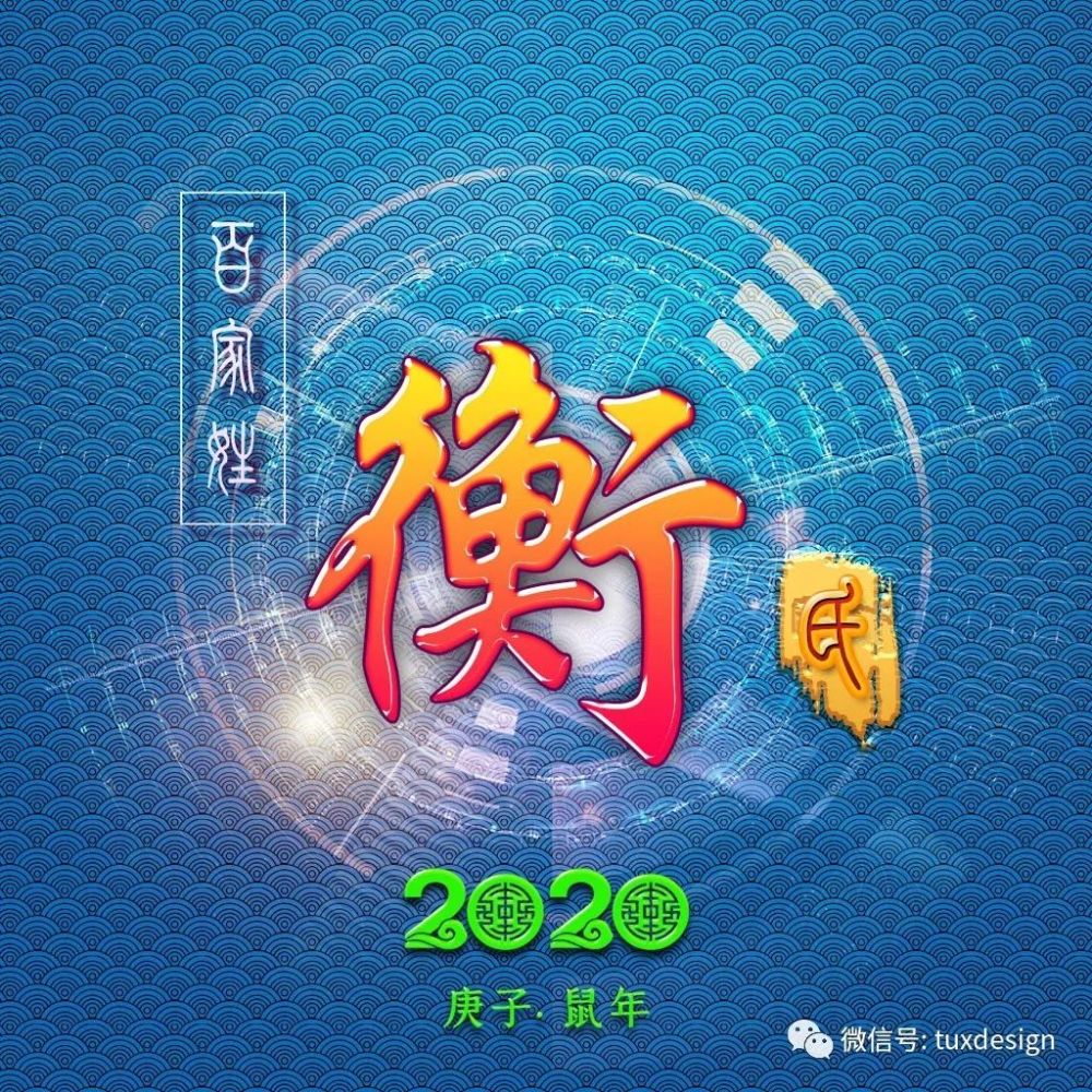 30张简约姓氏微信头像让你2020鼠年高端大气个性十足