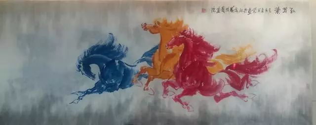 画马名家陈学营老师纵横泼洒非凡马