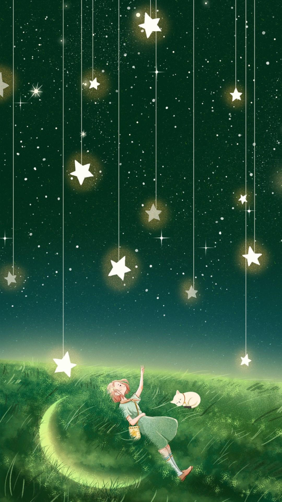 森系背景图:先生爱我的样子,比天上的星星还好看!