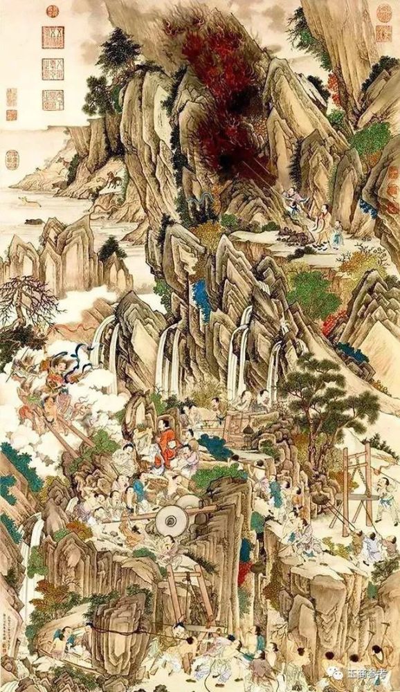 《大禹治水图》画轴