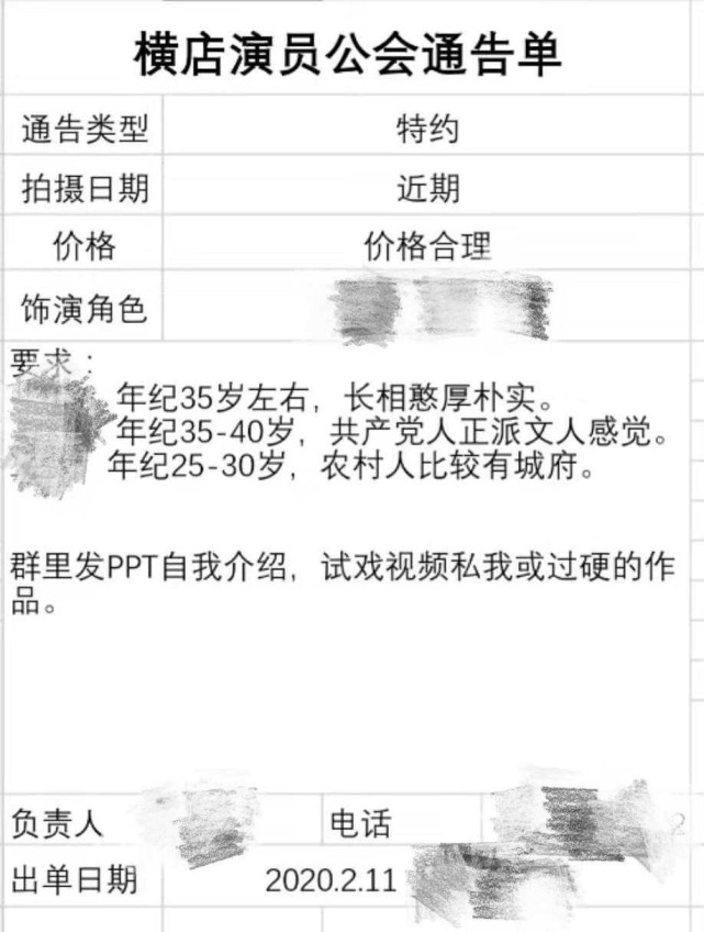 一线丨知情人士透露横店部分剧组复工 演员公会已发通告单