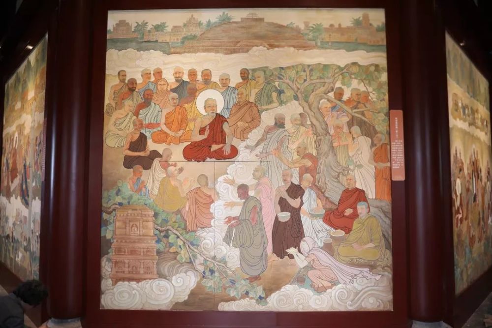 我为寺庙画壁画,你的禅意里也许有我的一笔