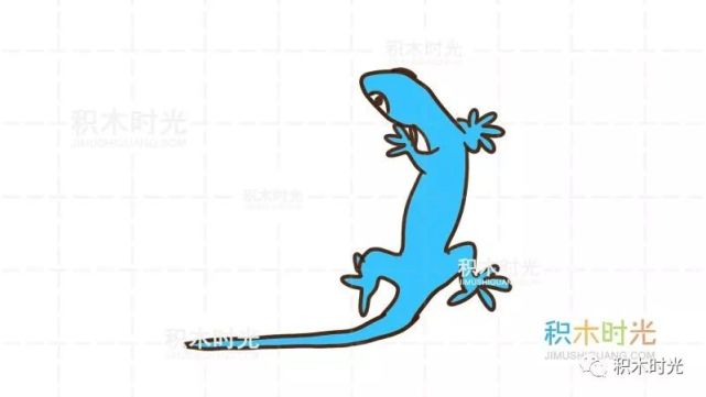 动物简笔画大全,画壁虎简笔画
