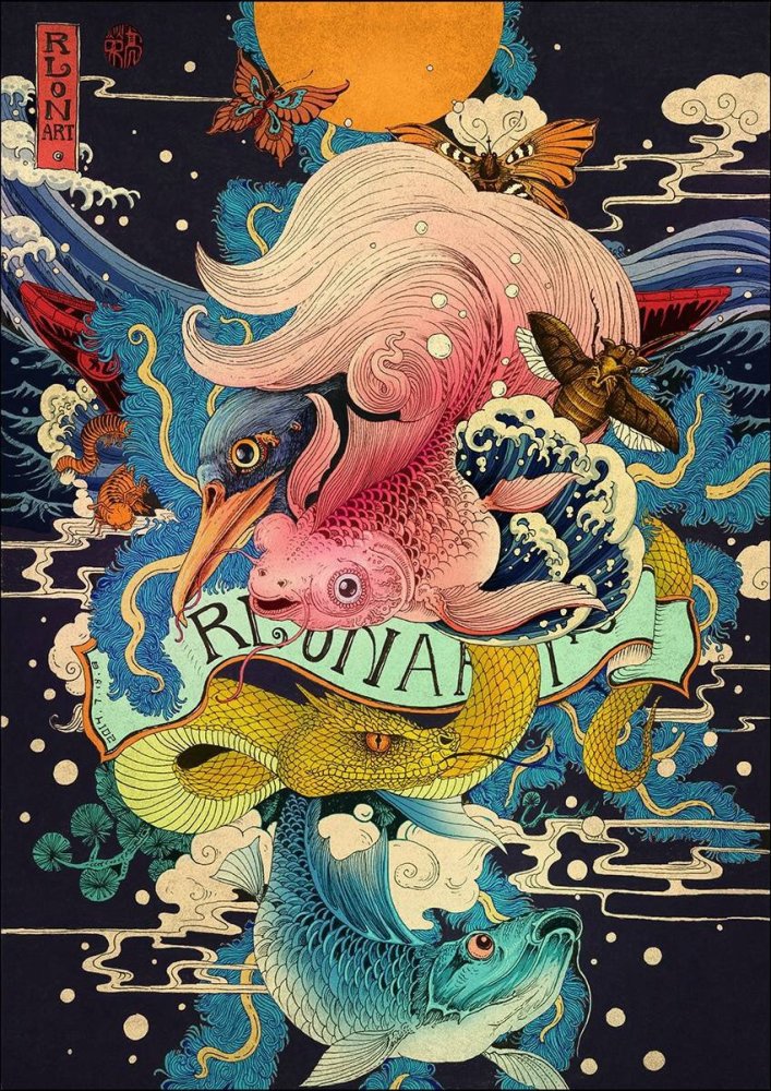 奇幻风格插画 :插画要想有创意,融入中国元素,一定有意想不到的收获!