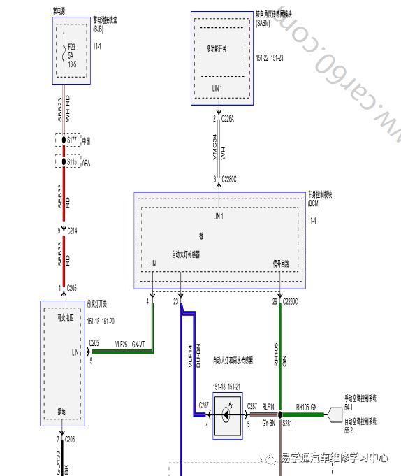 18款新福克斯近光灯常亮