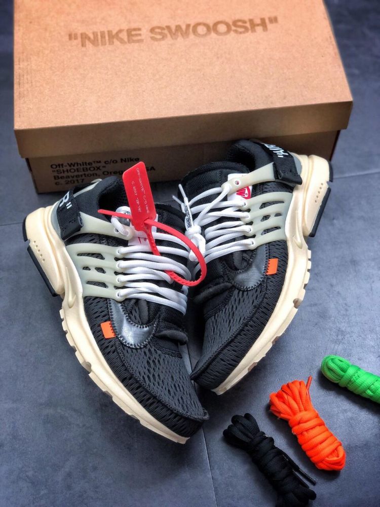 这双nike air presto ow联名/黑配色,以 nike 经典袜子鞋 air presto