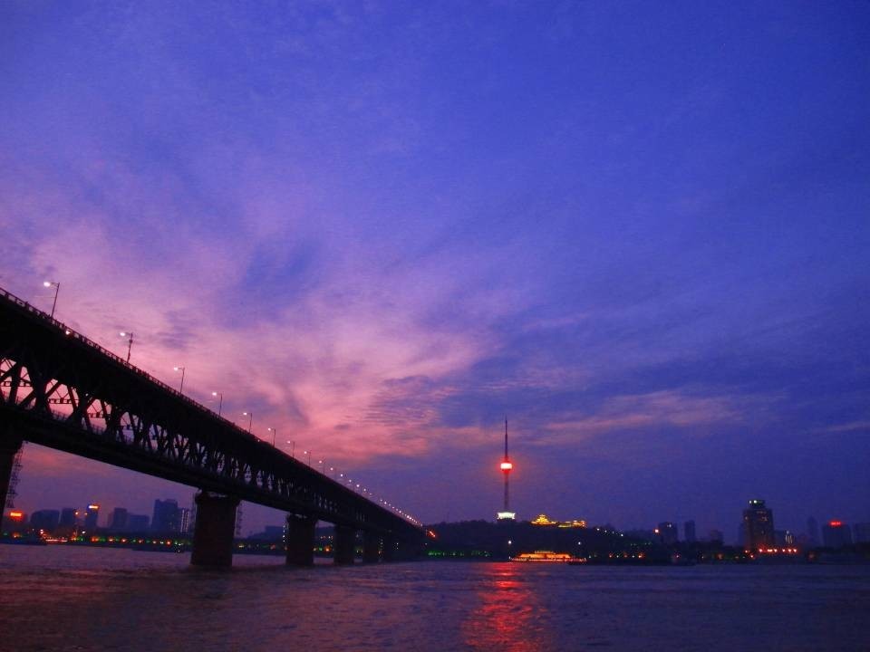 武汉长江大桥夜景