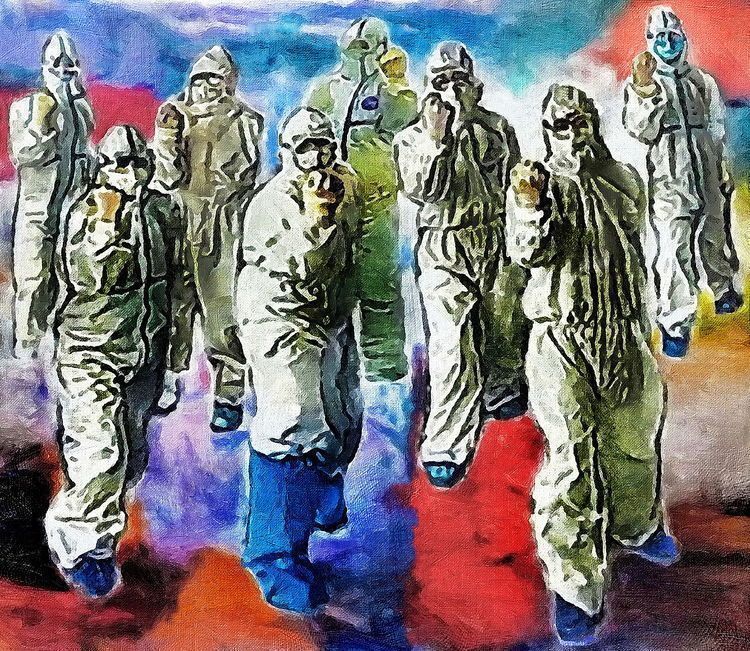 新疆画院抗击疫情主题美术作品_腾讯新闻