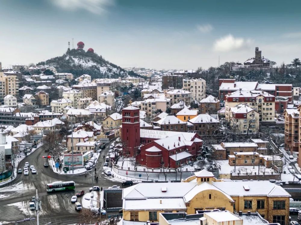 青岛雪景城市美学