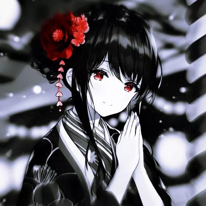 暗黑彩色次元女生头像