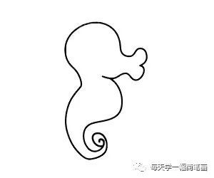 每天学一幅简笔画-可爱的海马简笔画步骤画法图片大全