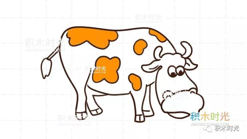 动物简笔画大全:画奶牛简笔画