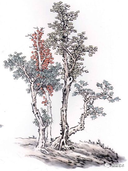 图文教程:中国画技法之树木画法