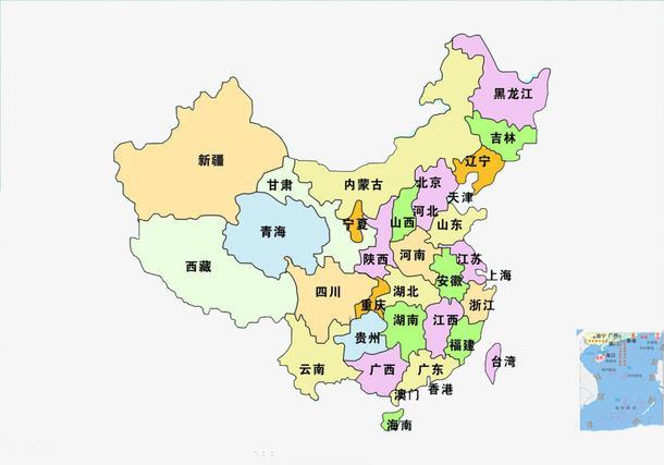 (现阶段的中国地图)
