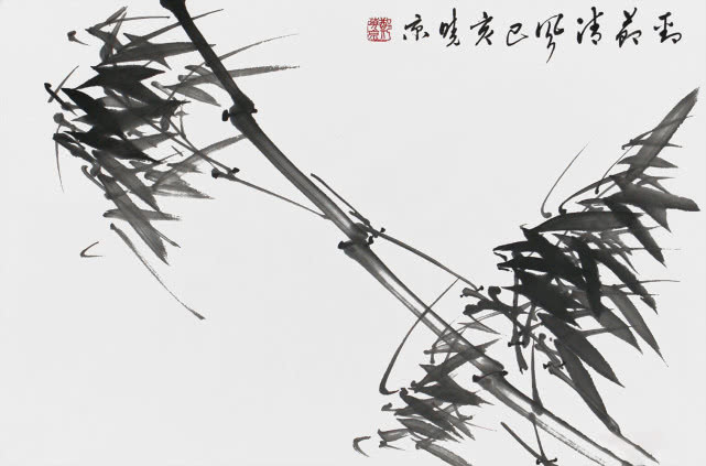 郑晓京老师竹子画作品《水墨风竹》