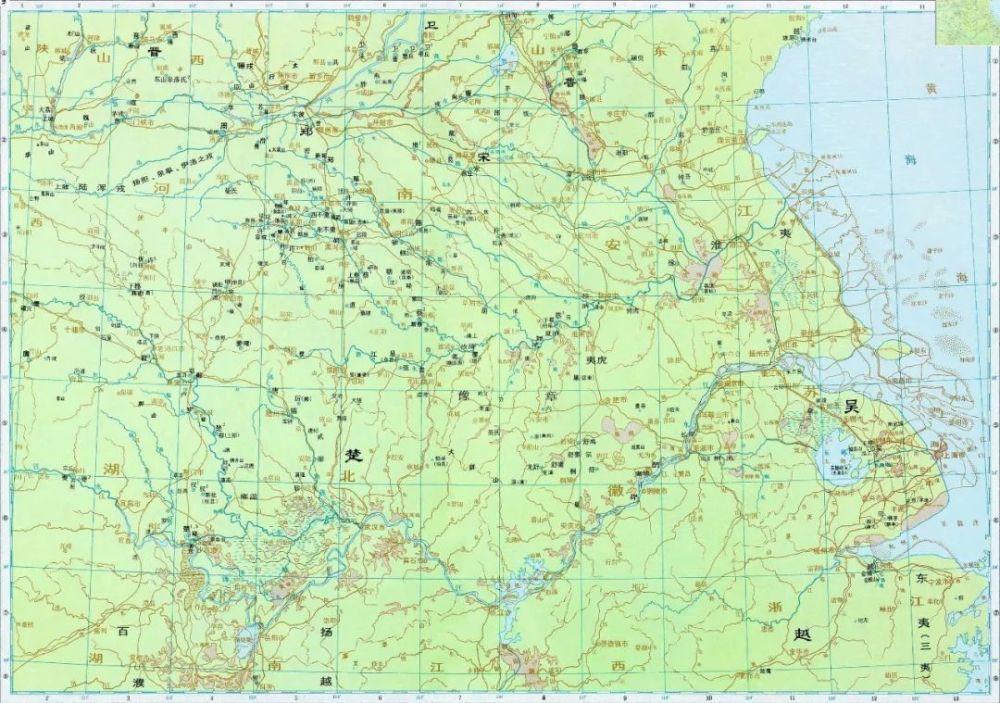 楚吴越地图,图源:中国历史地图集 2 在吴越争霸中,范蠡最大的本事