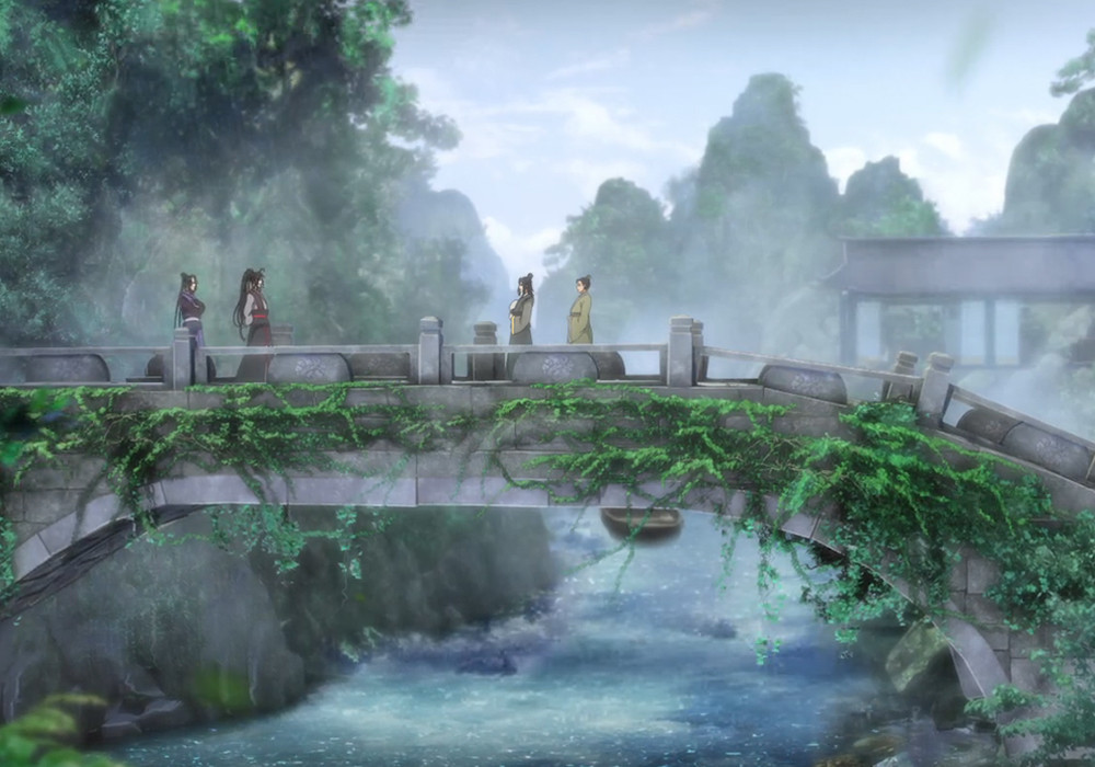 《魔道祖师》动画舒服的风景,玉兰花开春意浓,姑苏蓝氏很仙气!