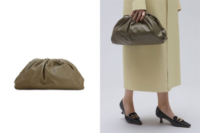 the pouch    smooth leather clutch