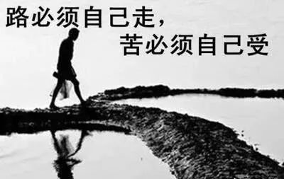 路必须自己走,苦必须自己受