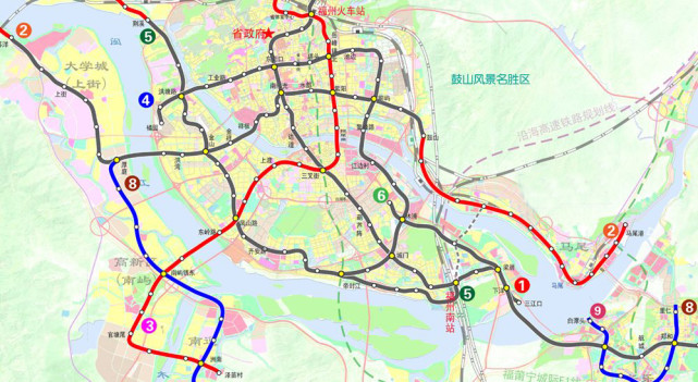 福州地铁线路规划图