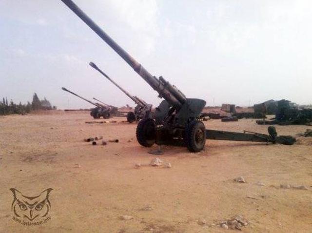 叙利亚军队的2a65型152毫米榴弹炮.