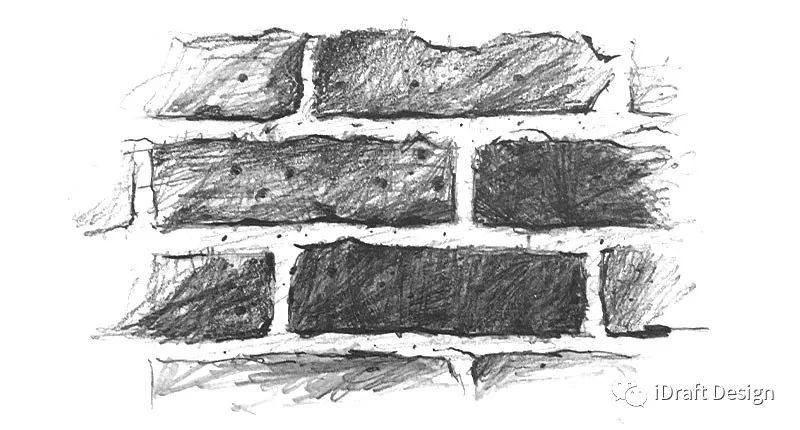 砖块,石头和木材的素描画法——素描技巧