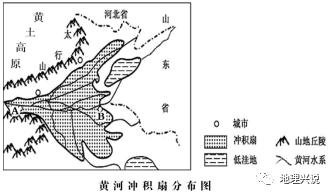 (3)黄河冲积扇是中国面积最大的河流冲积扇,同时有学者研究还发现