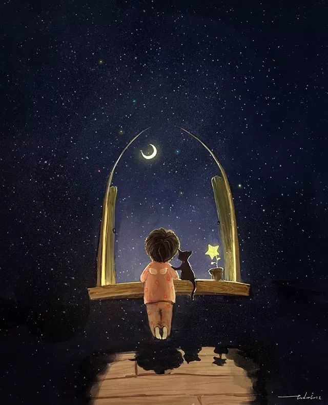 韩国男生笔下浪漫的星河入梦