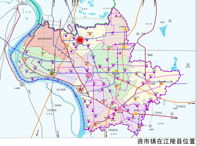 湖北荆州江陵县的一个镇规划为城北重点镇城镇化率将达80