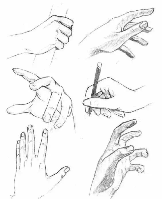 在艺术考试和绘画创作中 抓东西的手,几乎囊括其中 手抓饼剑,手握
