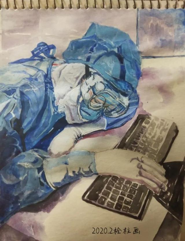 王栓柱抗疫美术作品欣赏!