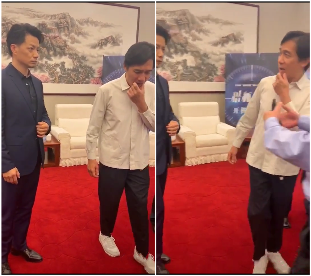 梁朝伟段奕宏同时出现被拍太搞笑了!路人:两位影帝都