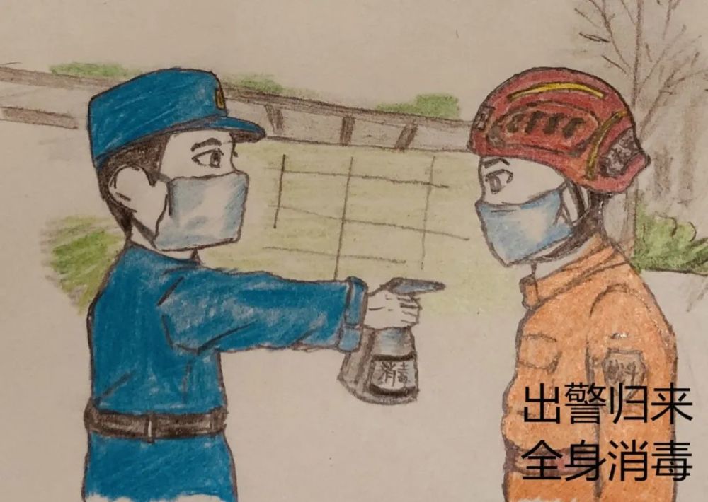 手绘漫画致敬防疫一线战斗人员
