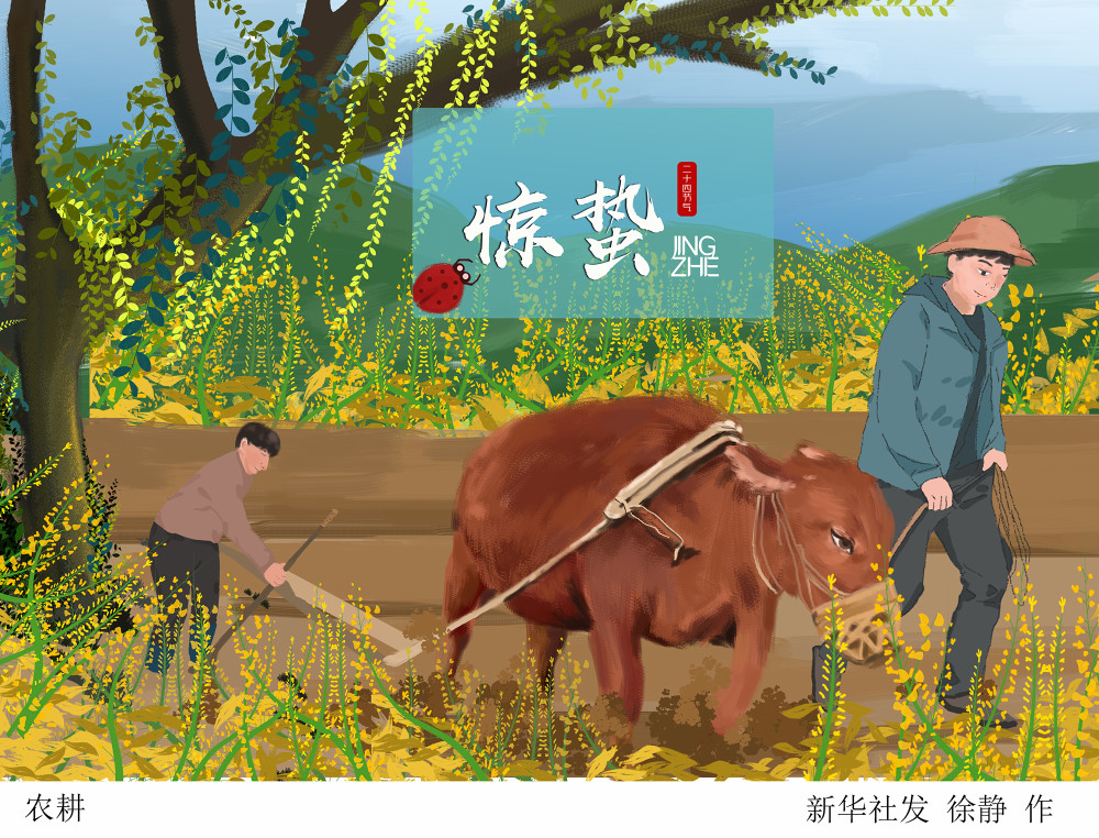 (图表·插画)〔二十四节气·惊蛰〕农耕