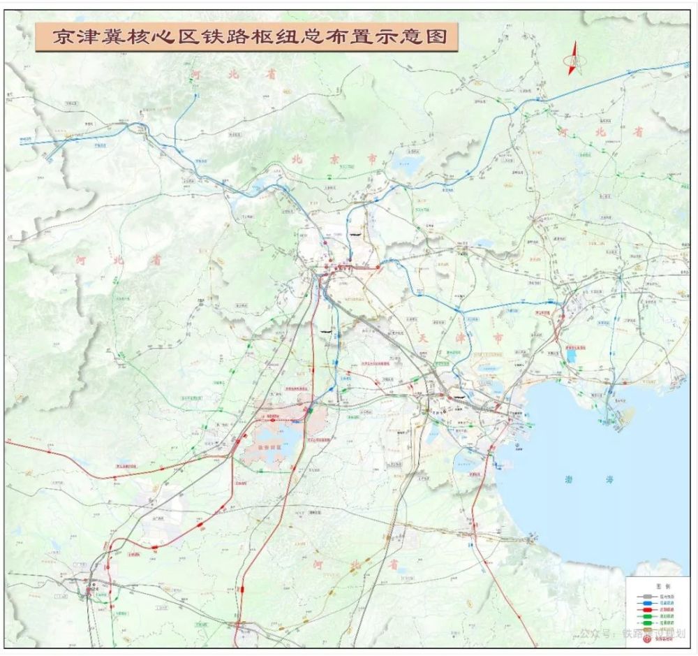 接下来,就让小编带你一睹为快吧! 如规划图所示,天津高铁路线有