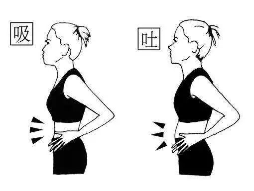 逆腹式呼吸 吸气腹部内收 呼气腹部外突