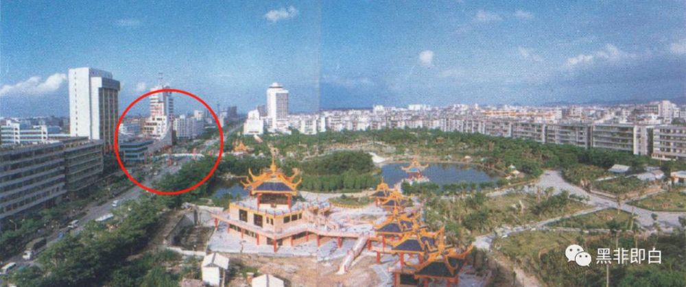 未完工的金砂公园,红圈内就是金凤城…当然,我们也不能忘记汕头西区