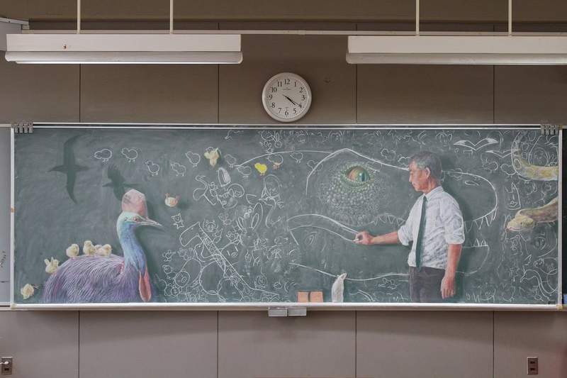 唯美又感触:毕业纪念黑板画,待在学校最后一刻也有着满满的感动