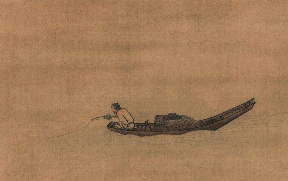 一千年前的《寒江独钓图,看到鱼竿后,网友大呼:渔翁穿越了?