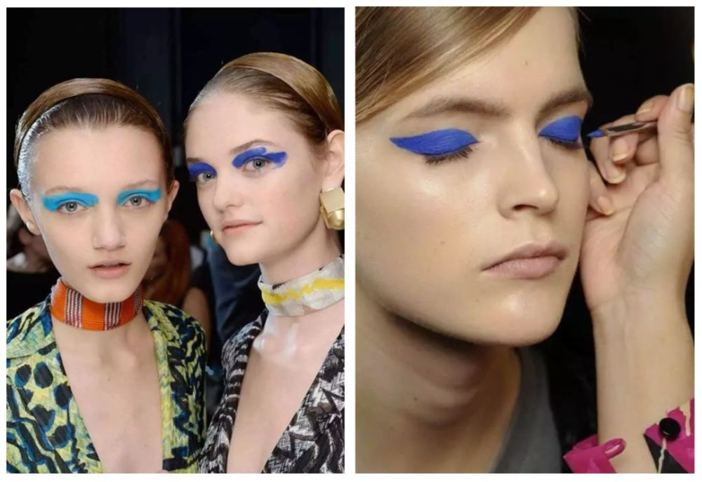 6 妆发 秀场上模特们的蓝色眼妆总是足够抓眼,但要日常顶着这样的妆容