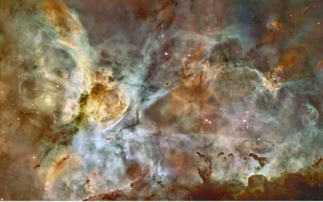 船底座星云,哈勃太空望远镜拍摄的这张照片展现了其中恒星诞生的惊人