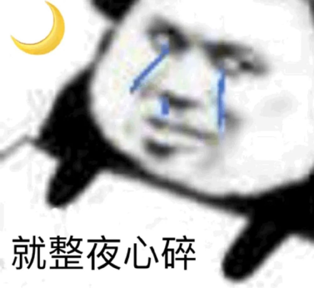 就整夜心碎(熊猫头流泪表情包)