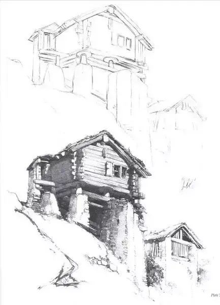 40张经典素描风景图,快来临摹吧