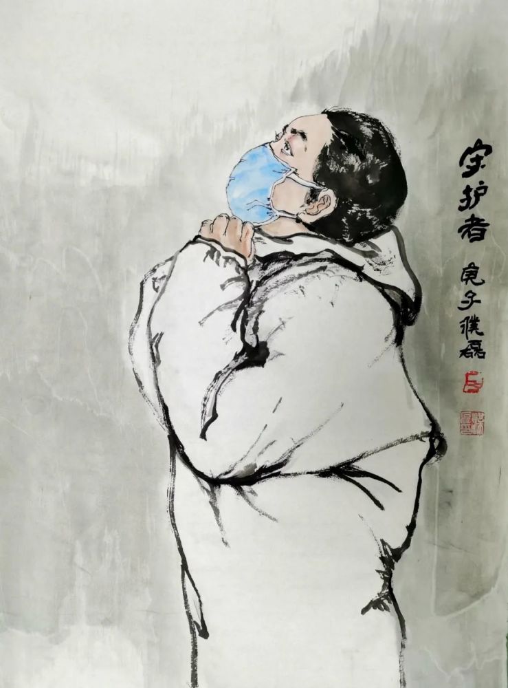 濮磊作品:"三八妇女节"致敬最美逆行者