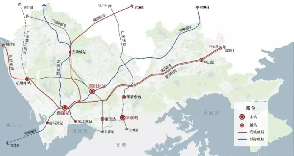深圳西麗站是深圳國家鐵路客運「三主四輔」的其中一個主樞紐