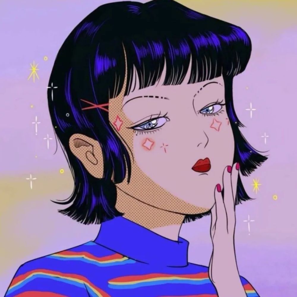 动漫复古女生头像
