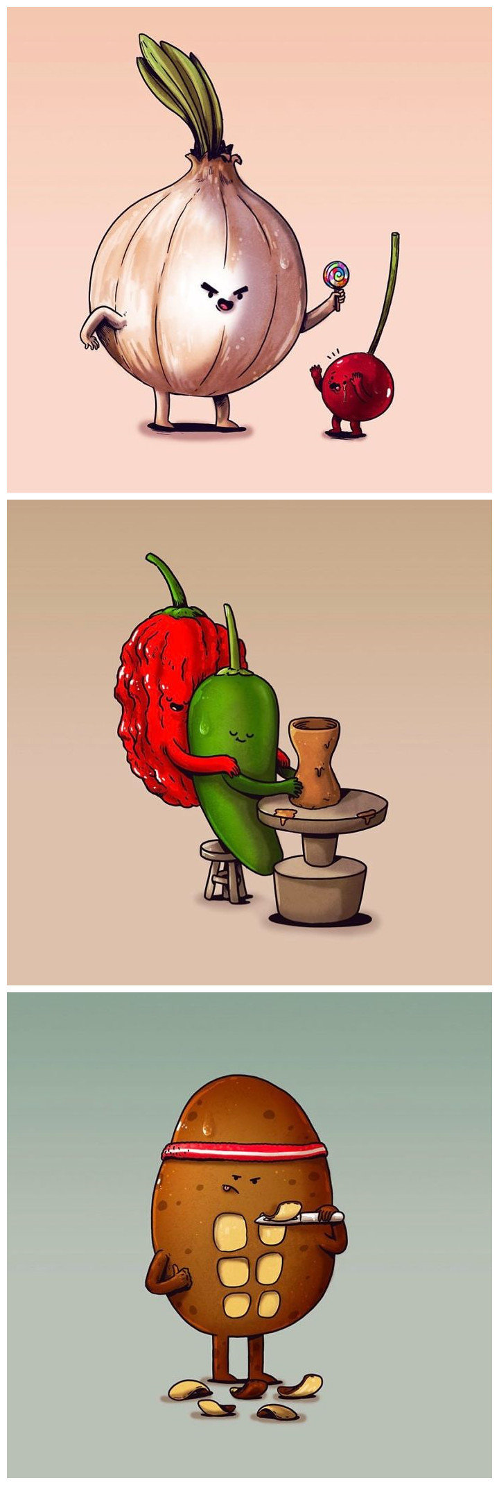 一组趣图,拟人化的水果蔬菜,看看逗笑你了没?