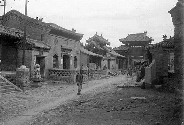 1907年山西大同老照片 百年前的大同城墙鼓楼文庙及街景