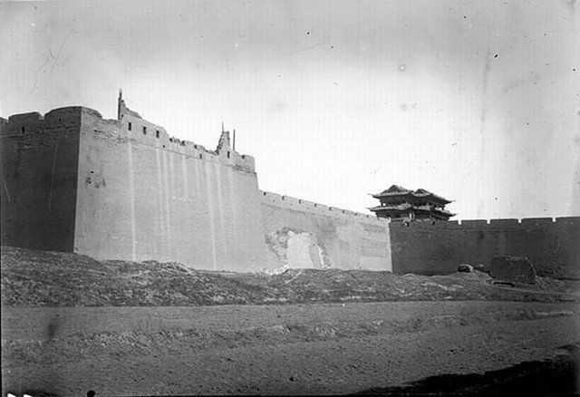 1907年山西大同老照片 百年前的大同城墙鼓楼文庙及街景