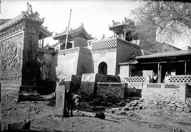 1907年山西大同老照片 百年前的大同城墙鼓楼文庙及